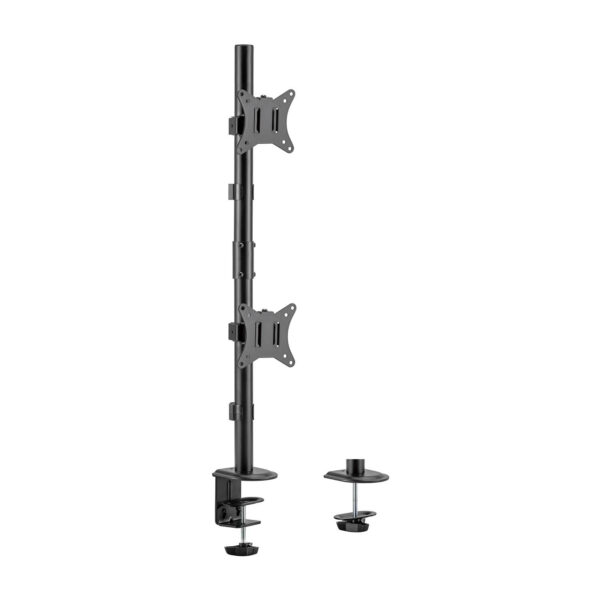 Soporte de mesa eco giratorio e inclinable para 2 Monitor/TV 9kg de 17-32, Negro
