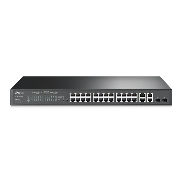 JetStream TL-SL2428P switch Gestionado L2 Fast Ethernet (10/100) Energía sobre Ethernet (PoE) 1U Negro