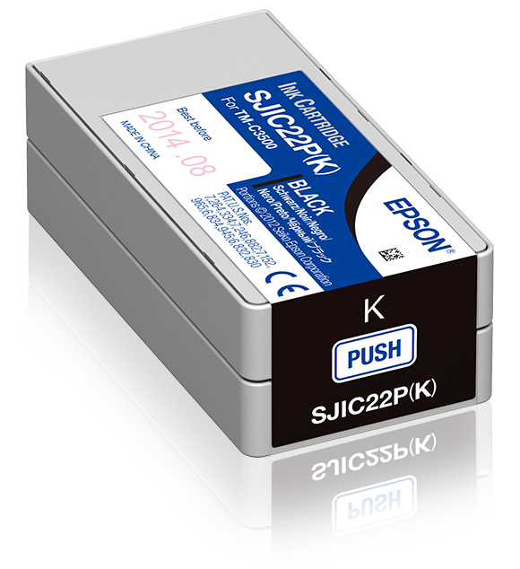 SJIC22P(K): Ink cartridge for ColorWorks C3500 (Black)