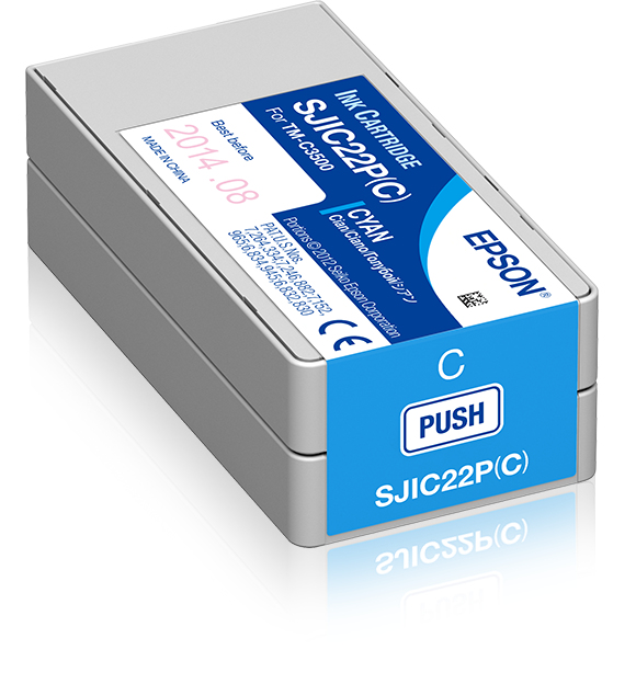 SJIC22P(C): Ink cartridge for ColorWorks C3500 (Cyan)