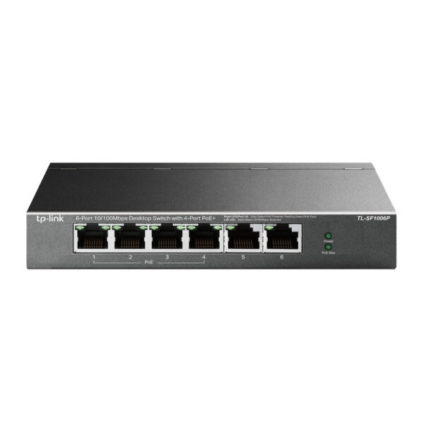 TL-SF1006P switch No administrado Fast Ethernet (10/100) Energía sobre Ethernet (PoE) Negro