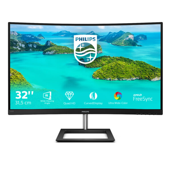 E Line 325E1C/00 pantalla para PC 80 cm (31.5") 2560 x 1440 Pixeles Quad HD LCD Negro