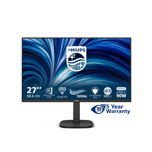 3000 series 27B2U3601/00 pantalla para PC 68,6 cm (27") 2560 x 1440 Pixeles Quad HD LCD Negro