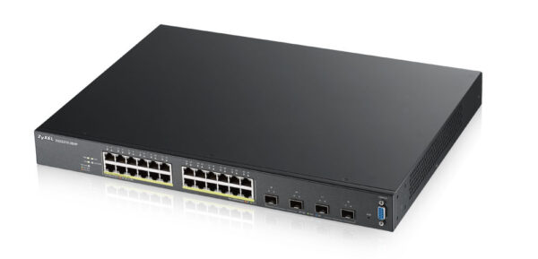 XGS2210-28HP Gestionado L2 Gigabit Ethernet (10/100/1000) Energía sobre Ethernet (PoE) 1U Negro