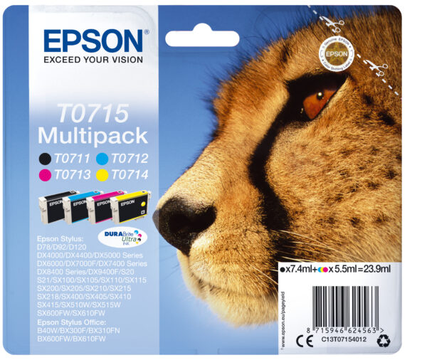 Multipack T0715 4 colores (etiqueta RF)