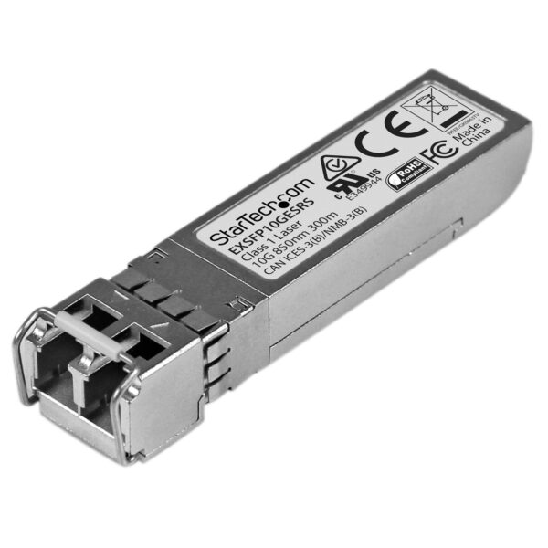 Módulo Transceptor SFP+ Compatible con el Modelo EX-SFP-10GE-SR de Juniper - 10GBASE-SR - Fibra Multimodo (MMF) 10GbE - SFP+ Ethernet Gigabit 10Gb - LC 300m - 850nm - DDM