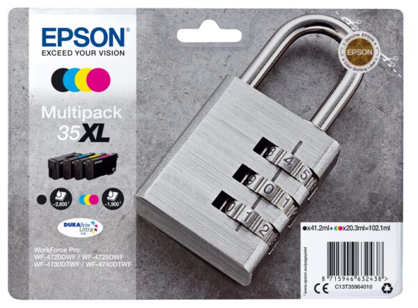 Padlock Multipack 4-colours 35XL DURABrite Ultra Ink