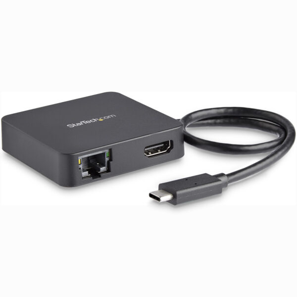 Adaptador Multipuertos USB C - Mini Dock Portátil USB-C 4K HDMI - Gigabit Ethernet - Hub USB 3.0 (1x USB-A 1x USB-C) - Adaptador Multi USB TipoC - Compatible con Thunderbolt 3