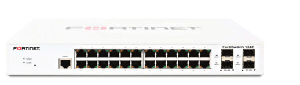 FortiSwitch 124E Gestionado L2 Gigabit Ethernet (10/100/1000) 1U Blanco