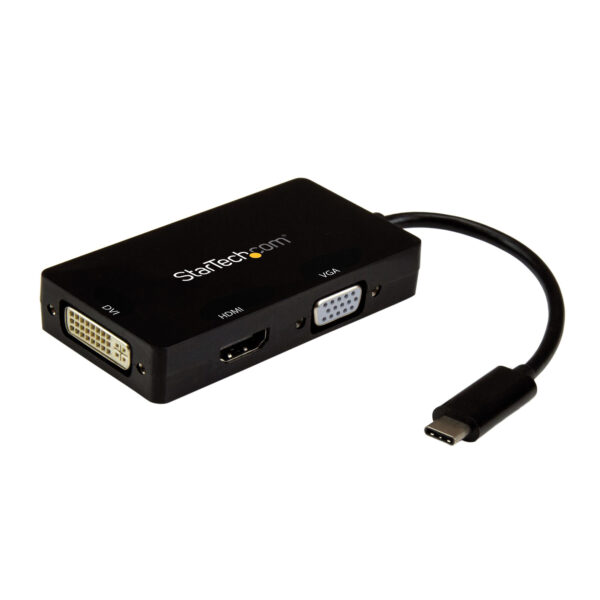 Adaptador USB-C de Vídeo Multipuertos - 3en1 - 4K 30Hz - Negro