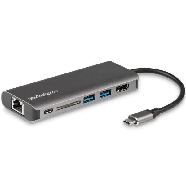 Docking Station para Ordenadores Portátiles USB-C - Replicador de Puertos USB Tipo C HDMI Red Ethernet Lector SD - con PD - - USB TipoC/Thunderbolt 3 - REEMPLAZADO POR DKT30CHSDPD1