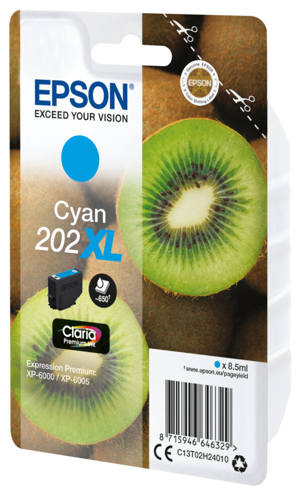 Kiwi Singlepack Cyan 202XL Claria Premium Ink