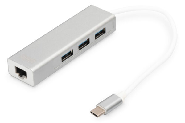 Hub de USB 3.0 Type-C con Gigabit Ethernet