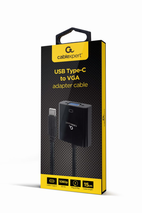 A-CM-VGAF-01 Adaptador gráfico USB 1920 x 1080 Pixeles Negro