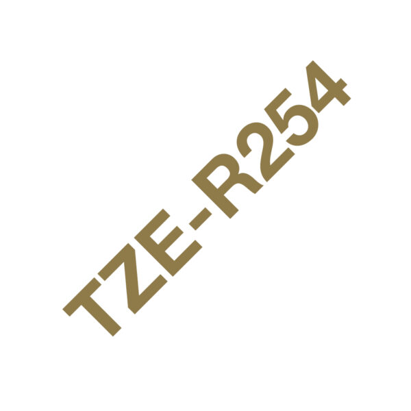 TZE-R254 cinta para impresora de etiquetas Oro sobre blanco
