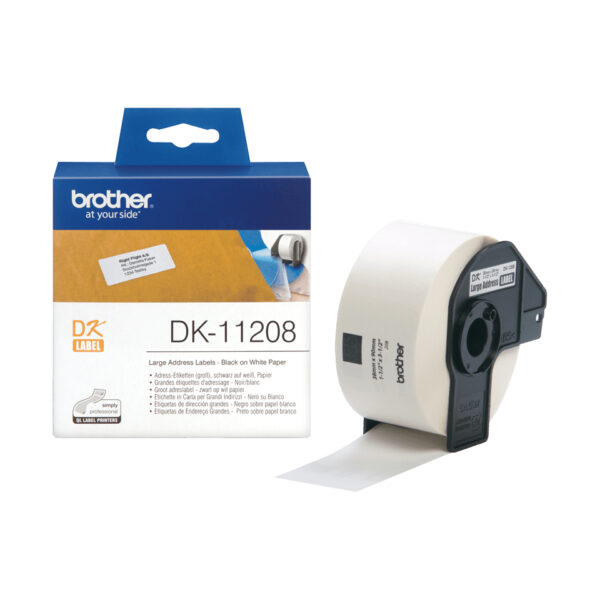 DK-11208 cinta para impresora de etiquetas Negro sobre blanco