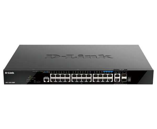 DGS-1520-28MP switch Gestionado L3 Gigabit Ethernet (10/100/1000) Energía sobre Ethernet (PoE) 1U Negro
