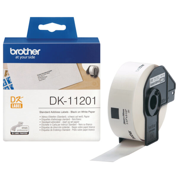 DK-11201 cinta para impresora de etiquetas Negro sobre blanco