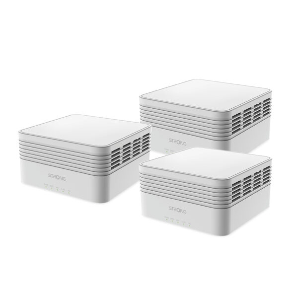 MESHTRIAX3000 sistema Wi-Fi Mesh (Wi-Fi en malla) Doble banda (2,4 GHz / 5 GHz) Wi-Fi 6 (802.11ax) Blanco 3 Interno