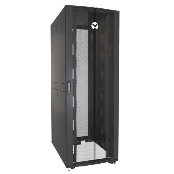 VR3357 armario rack 48U Rack o bastidor independiente Negro, Transparente