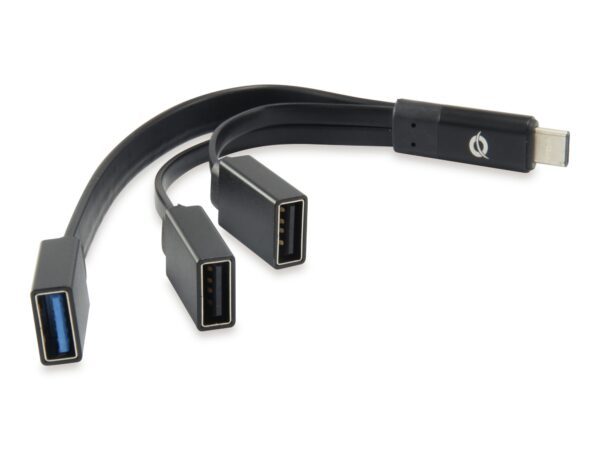 HUBBIES01B hub de interfaz USB 3.2 Gen 2 (3.1 Gen 2) Type-C 5000 Mbit/s Negro