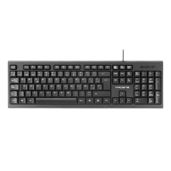 AK0 - Teclado profesional (membrana, pulsación optimizada, diseño ecológico, USB 2.0, Mac/Linux/Windows