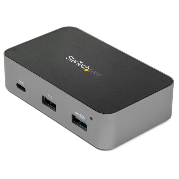 Hub USB-C de 3 Puertos con Puerto de Red Ethernet - USB 3.2 Gen 2 (10Gbps) - Alimentado - 2xUSB-A 1xUSB-C