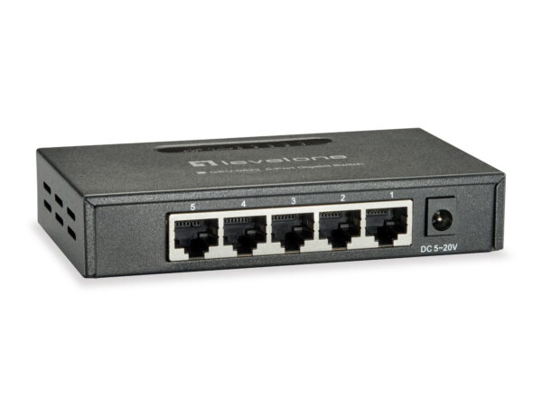 GEU-0523 switch No administrado Gigabit Ethernet (10/100/1000) Negro