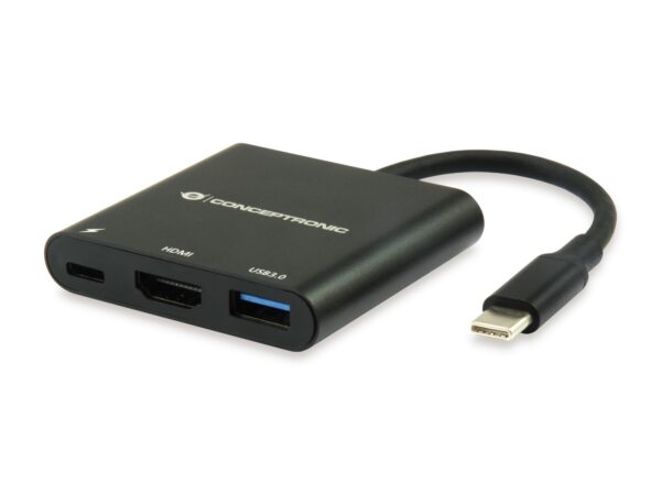 DONN01B base para portátil y replicador de puertos USB 3.2 Gen 1 (3.1 Gen 1) Type-C Negro