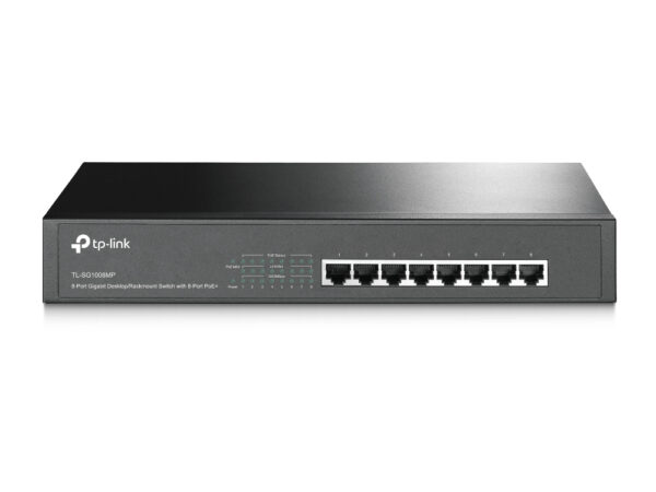 TL-SG1008MP No administrado Gigabit Ethernet (10/100/1000) Energía sobre Ethernet (PoE) 1U Negro