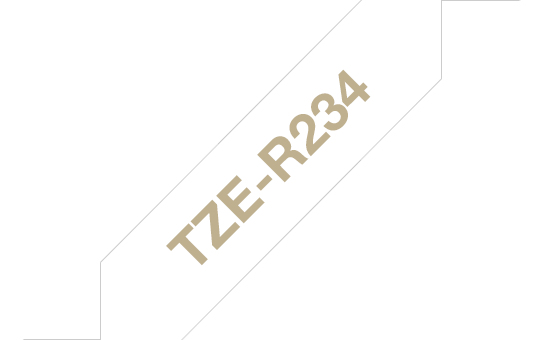 TZE-R234 cinta para impresora de etiquetas Oro sobre blanco