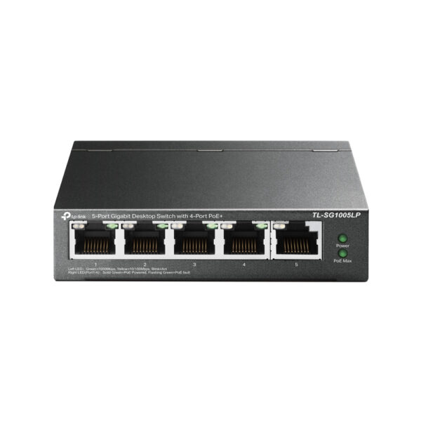 TL-SG1005LP switch No administrado Gigabit Ethernet (10/100/1000) Energía sobre Ethernet (PoE) Negro