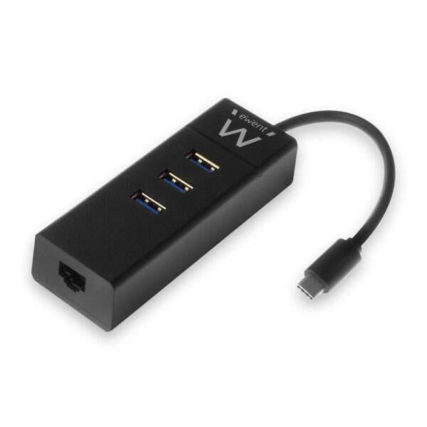 EW1141 base para portátil y replicador de puertos USB 3.2 Gen 1 (3.1 Gen 1) Type-C Negro