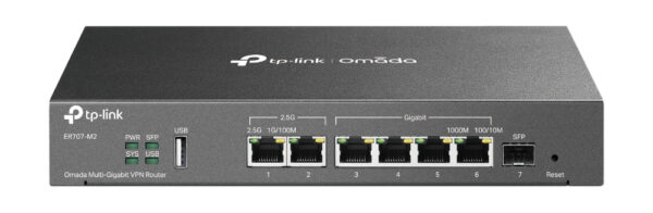 Omada ER707-M2 router 2.5 Gigabit Ethernet, Ethernet rápido, Gigabit Ethernet Negro