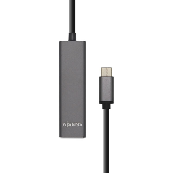 Hub USB 3.1 USB-C, USB-C/M - 4 x Tipo A/H, Gris, 15 cm