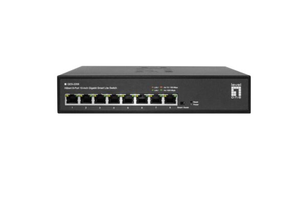 GES-2208 switch Gestionado L2 Gigabit Ethernet (10/100/1000) Negro