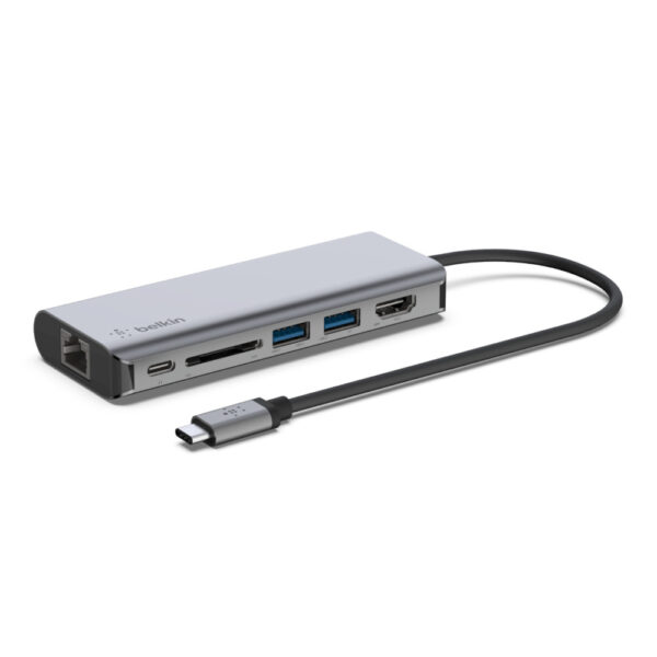 AVC008BTSGY base para portátil y replicador de puertos USB 3.2 Gen 1 (3.1 Gen 1) Type-C Negro, Gris