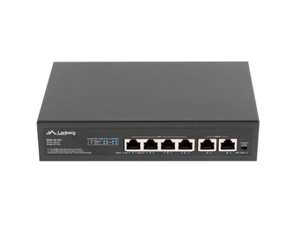 RSFE-4P-2FE-60 switch No administrado Fast Ethernet (10/100) Energía sobre Ethernet (PoE) 1U Negro