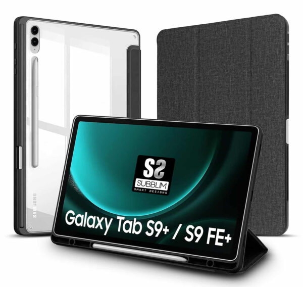 SUBCST-5SC510 funda para tablet 31,5 cm (12.4") Folio Negro, Transparente