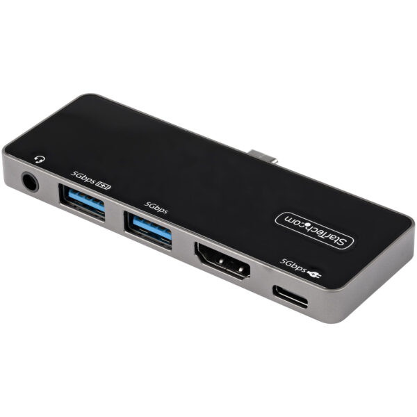 Adaptador Multipuertos USB C a HDMI 2.0 de 4K 60Hz - Entrega de Alimentación PD de 100W Pass Through - Hub USB 3.0 de 3 Puertos - Audio - Mini Docking Station USB Tipo C Portátil de Viaje