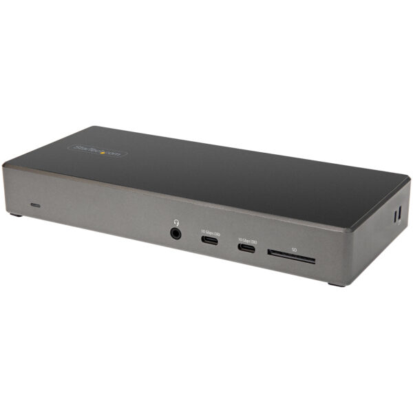 Dock USB-C - Docking Station USB Tipo C para 3 Monitores de 4K - con 100W de Entrega de Alimentación PD - Modo Alt DP 1.4 y DSC - 2x DisplayPort 1.4/HDMI 2.0 - 6xUSB - Windows o Chrome