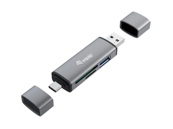 245460 lector de tarjeta USB 3.2 Gen 1 (3.1 Gen 1) Type-A/Type-C Gris