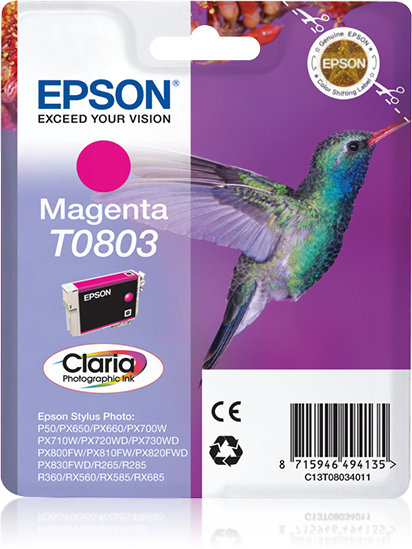 Hummingbird Cartucho T0803 magenta (etiqueta RF)