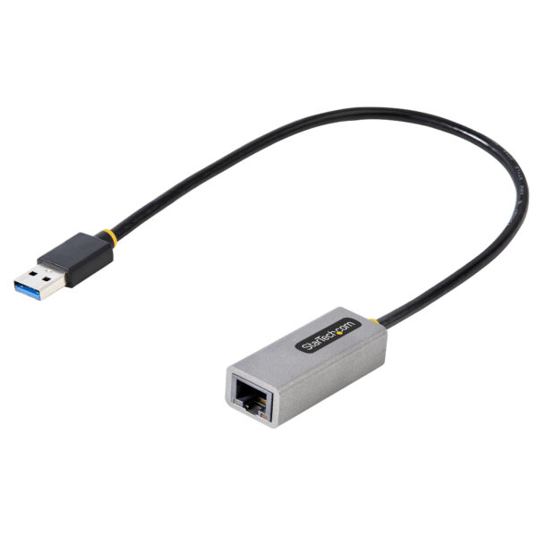 Adaptador USB 3.0 a Ethernet Gigabit de 10/100/1000 para Portátiles - con Cable Incorporado de 30cm - Adaptador USB a RJ45 - Adaptador Externo de Red LAN - sin Controladores