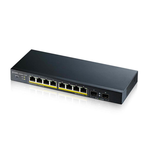 GS1900-10HP Gestionado L2 Gigabit Ethernet (10/100/1000) Energía sobre Ethernet (PoE) Negro