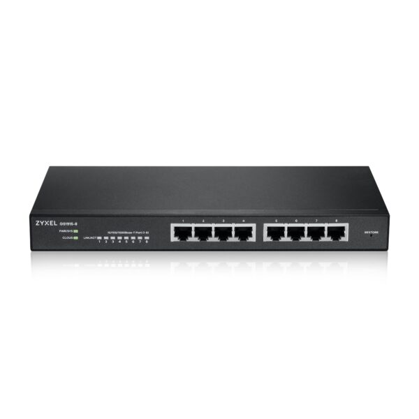 GS1915-8 Gestionado L2 Gigabit Ethernet (10/100/1000) Negro