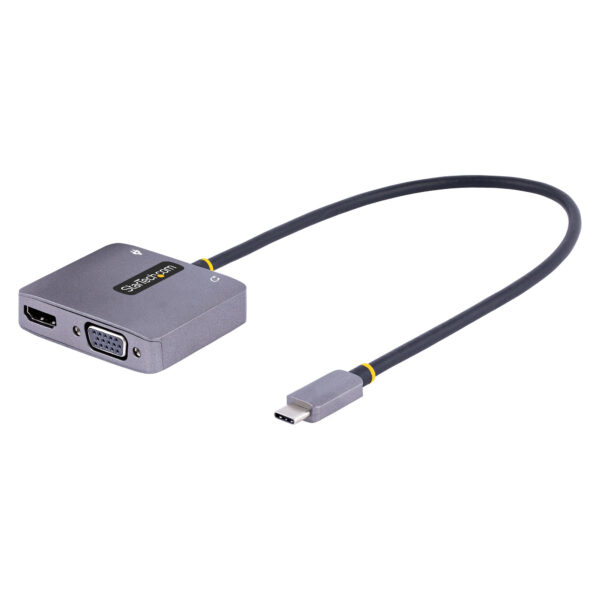 Adaptador de Vídeo USB C, Adaptador Multipuertos USB Tipo C a HDMI VGA con Salida de Audio de 3,5mm, HDR 4K a 60Hz, PD 3.0 de 100W, Compatible con Thunderbolt 3/4