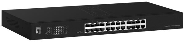 Switch 24x GE GEU-2431 19" Rack Mount Kit No administrado Gigabit Ethernet (10/100/1000) 1U Negro