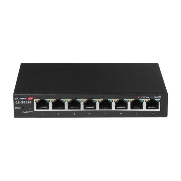 GS-5008E switch Gestionado Gigabit Ethernet (10/100/1000) Negro