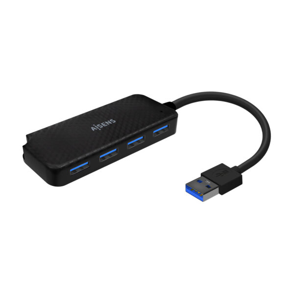 Hub USB 3.0, Tipo A/M-4x Tipo A/H, Negro, 15cm